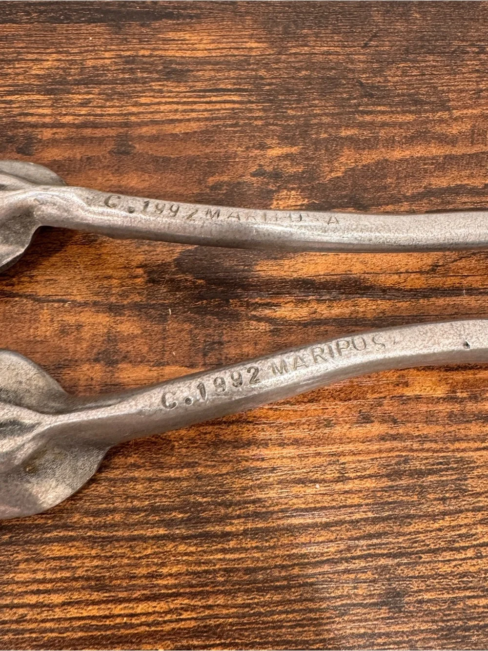 Vintage Maripos Pear Shaped Salad Servers Spoon 16